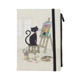 Carnet A5 cu liniatura dictando Bug Art Chat Peintre, Kiub