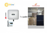 Cumpara ieftin Kit sistem fotovoltaic 15KW, invertor Huawei si 1 palet Canadian Solar 460W