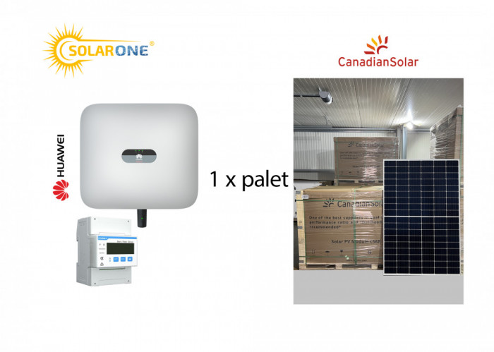 Kit sistem fotovoltaic 15KW, invertor Huawei si 1 palet Canadian Solar 460W