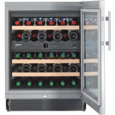 Vitrina frigorifica incorporabila Liebherr Premium UWTes 1672, 95 l, 5 rafturi, Inox foto