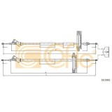 Cablu frana mana Ford Focus 1 (Daw, Dbw), Focus C-Max Cofle 105361, parte montare : spate