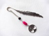 Semn de Carte Arborele Vietii Agata Fucsia &amp; Onix - Handmade Pietre Semipretioase Unicat
