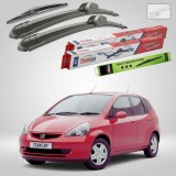 Cumpara ieftin Ștergătoare Honda Jazz Gen II (GD1/GD5) Hatchback 2002-2008 | Set Față și Spate Flat &ndash; TeamCar&reg;