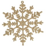 Decoratiune brad fulg de zapada, set 3 bucati, 12cm, auriu Household NewTrend