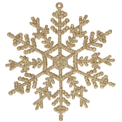 Decoratiune brad fulg de zapada, set 3 bucati, 12cm, auriu Household NewTrend foto