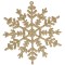 Decoratiune brad fulg de zapada, set 3 bucati, 12cm, auriu