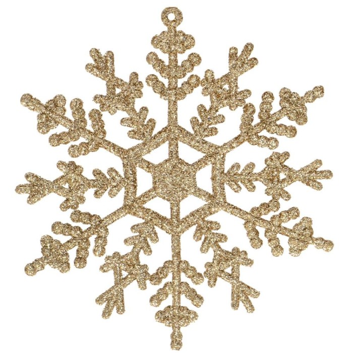 Decoratiune brad fulg de zapada, set 3 bucati, 12cm, auriu Household NewTrend