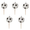 Lum&acirc;nări Aniversare, Model Mingea de Fotbal, Set 5 Bucăți, Alb, 6 cm, Oem