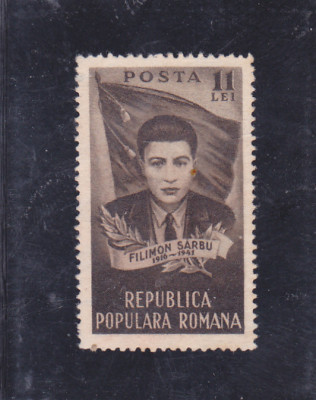 ROMANIA 1951 LP 282 FILIMON SARBU MNH foto
