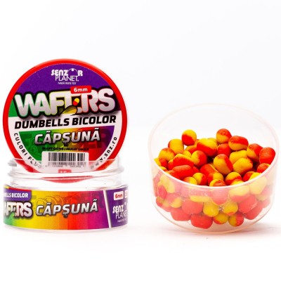 Wafters Senzor Planet Dumbells Bicolor, Capsuna, 6mm, 15g foto