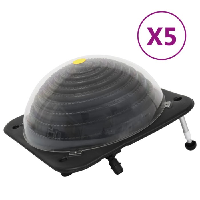 &Icirc;ncălzitor solar de piscină 5 buc. 75x75x36cm HDPE aluminiu