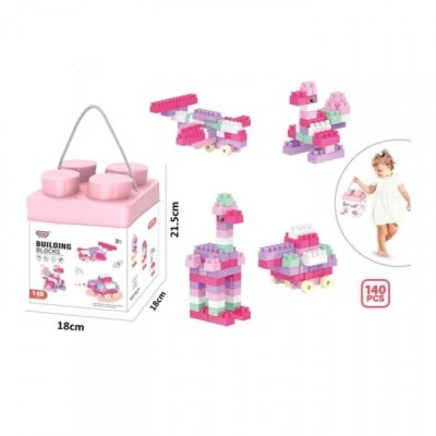 Joc de construit cu 140 Piese Roz 6683-1 CWT foto
