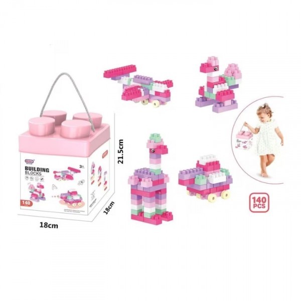 Joc de construit cu 140 Piese Roz 6683-1 CWT
