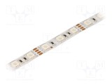 Bandă LED RGB 5050 60LED/m 12V 14,4W 300lm IP20 - LUCKYLIGHT