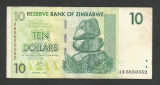 ZIMBABWE 10 DOLARI DOLLARS 2007 [28] P- 67 , F