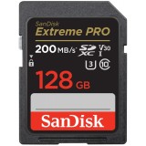 Card Memorie SDXC SanDisk Extreme Pro, 128Gb, Clasa 10 / UHS-1 U3 SDSDXXD-128G-GN4IN