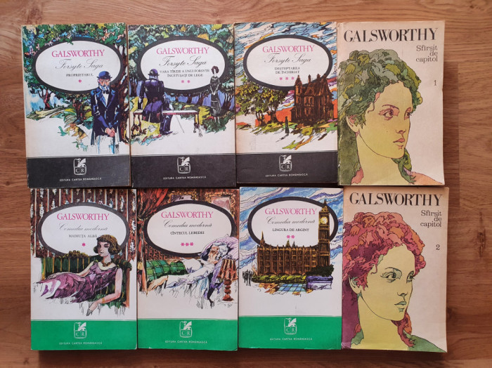 FORSYTE SAGA + COMEDIA MODERNA + SFARSIT DE CAPITOL Galsworthy (8 vol. complet)