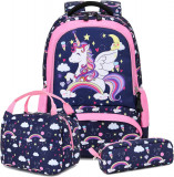 M SeaBlue Rucsac pentru copii Rucsac Școală Primară Rucsac Fata Unicorn Rucsac F, Oem