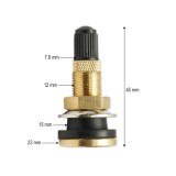 Valva agricola tubeless TR618B din alama, 45 mm, pentru roata