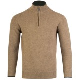Jack Pyke Ashcombe Pulover 100% l&acirc;nă de miel cu fermoar, culoare bej, mărimea L