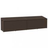 VidaXL Cutie de depozitare de grădină maro 220x50x58 cm Poly Ratan