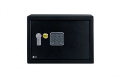 Seif electronic , Otel, Negru, 20X31X20 cm