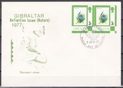 Gibraltar 1977 - Floră și Faună, FDC Souvenir foto