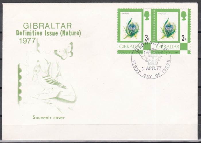 Gibraltar 1977 - Floră și Faună, FDC Souvenir