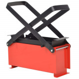 VidaXL Presă de bricheți din h&acirc;rtie, oțel, 34x14x14 cm, negru și roșu