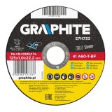 Disc de taiere pentru inox Graphite 125x1.0x22.2 mm, subtire