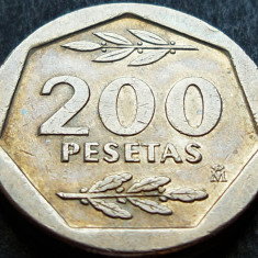 Moneda 200 PESETAS - SPANIA, anul 1986 *cod 1248 A