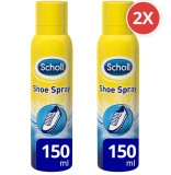 Set spray pentru &icirc;ncălțăminte Scholl Fresh Step, anti-miros și antiperspirant, 2 x 150 ml