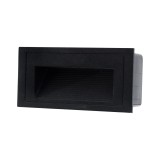 Spot incastrat treapta LED 3W 3000K IP54, negru, Erste