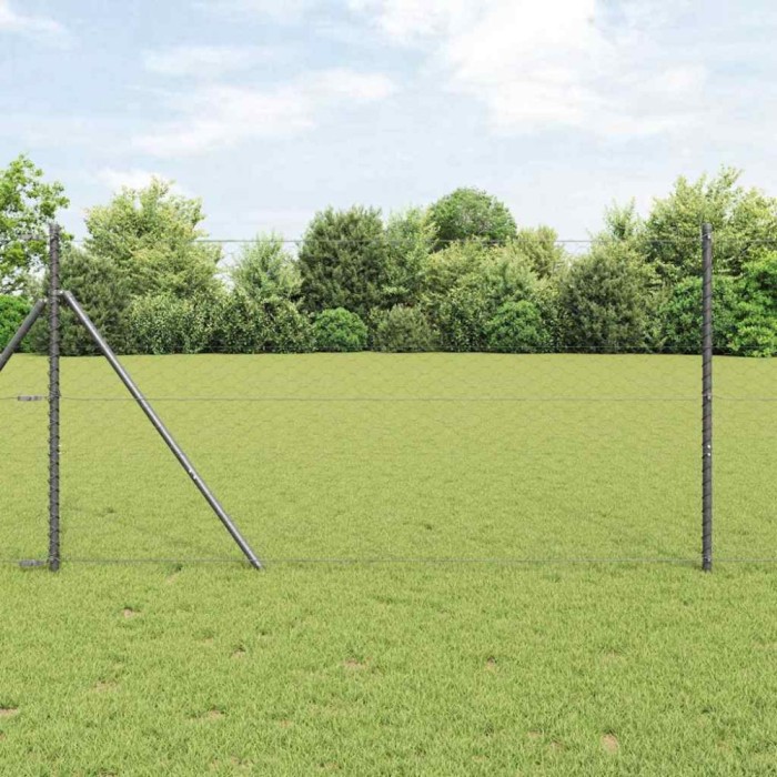 Gard hexagonal Gri 1.4x10 m Oțel
