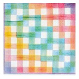 șervețele Masă, Model Carouri Pastelate, 33x33cm, Set 80 Bucăți, 1 Strat