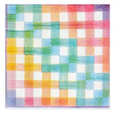 șervețele Masă, Model Carouri Pastelate, 33x33cm, Set 80 Bucăți, 1 Strat