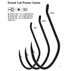 Carlige Somn Konger Dread Cat Power Game Black Nickel Nr.6/0, 3buc/plic foto