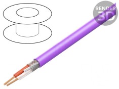 Cablu CAN bus 1x2x0,34mm2 Cu PUR Violet 250V