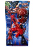 Set de joaca Super Heroes cu masca, pusca si figurina Spiderman