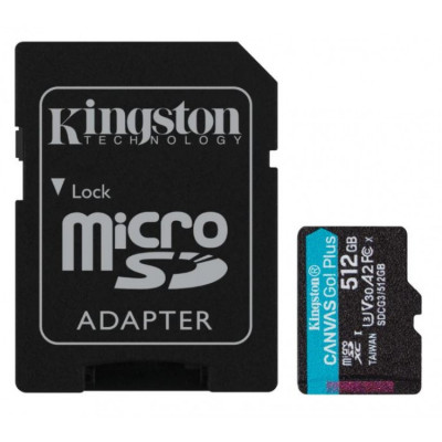 Card memorie Kingston Canvas GO Plus, 512 GB, MicroSD, Clasa 10 foto