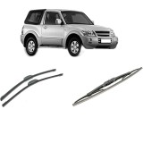 Cumpara ieftin Set 3 stergatoare MITSUBISHI PAJERO III Canvas Top (V6_W, V7_W) din 2000-2006, pentru parbriz si luneta fata si spate auto, Bosch Twin-Aerotwin Retrof