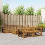 vidaXL Set de canapele de exterior 9 pcs natural Lemn Solid de Acacia 3373709