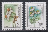 Turcia 1985 - Flori medicinale, 2 Serii, MNH, Nestampilat