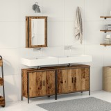 vidaXL Set Mobilier Baie 3 Piese Lemn Vechi Lemn Ingineresc