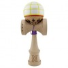 Kendama X Originala, Profesionala,, Big Cups V2, Model Glob Super Sticky Legendary Cupe Mari, Rulment Metalic cu Ata 55 cm, Alb/Galben/Rosu
