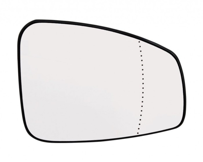 Geam oglinda Renault Megane 3, 10.2008-09.2016, partea Stanga, culoare sticla crom, sticla asferica, cu incalzire, 963660005R, 6012542M