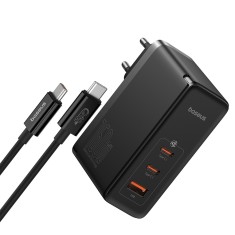 Incarcator priza tip C USB + cablu Type-C Baseus GaN5 Pro Digital, 160W, negru foto