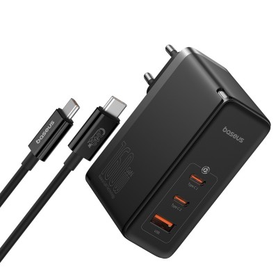 Incarcator priza tip C USB + cablu Type-C Baseus GaN5 Pro Digital, 160W, negru foto