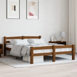 VidaXL Cadru de pat, maro miere, 140x200 cm, lemn masiv de pin