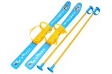 Schiuri Copii Technok 76cm Albastru, Plastic, Incepatori, cu Bete - Schiuri Iarna, Usor de Fixat